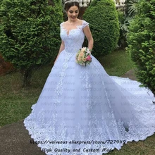 Vestidos De Noiva китайские свадебные платья великолепное Белое кружево из аппликаций бальное платье свадебное платье платья невесты Robe De Mariee