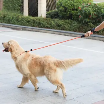 

Stronge Reflective Nylon Dog Harness Leash with Soft Handle Running Tracking Training Rope with Limit Buckle Pet Supply