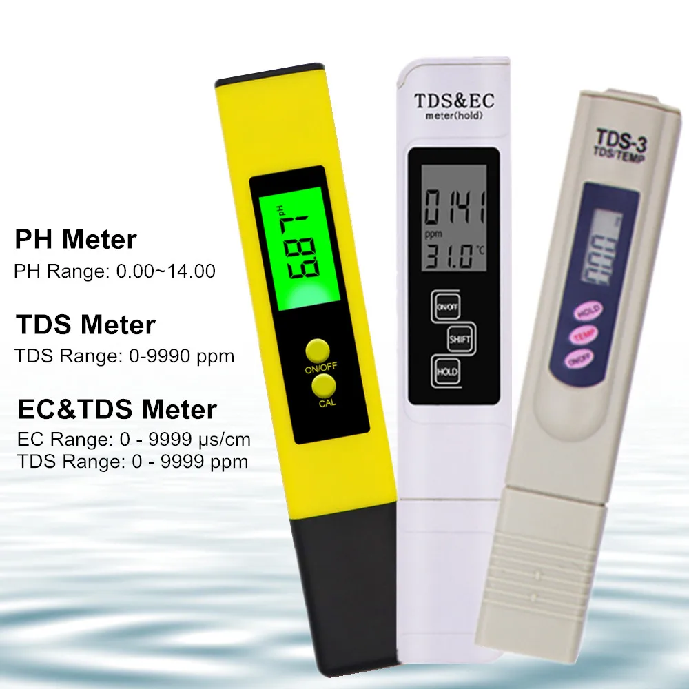 TDS Tester+Digital Ph Meter Aquarium Pool Hydroponic Water Monitor 0-9999 PPM TDS Tester+Digital Ph Meter Aquarium Pool Hydroponic Water Monitor 0-9999 PPM