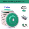 5/10Pcs 98mm Wool Polishing Wheel Buffing Pads Angle Grinder Wheel Felt Polishing Disc Polisher for Metal Glass Ceramics Marble ► Photo 2/6