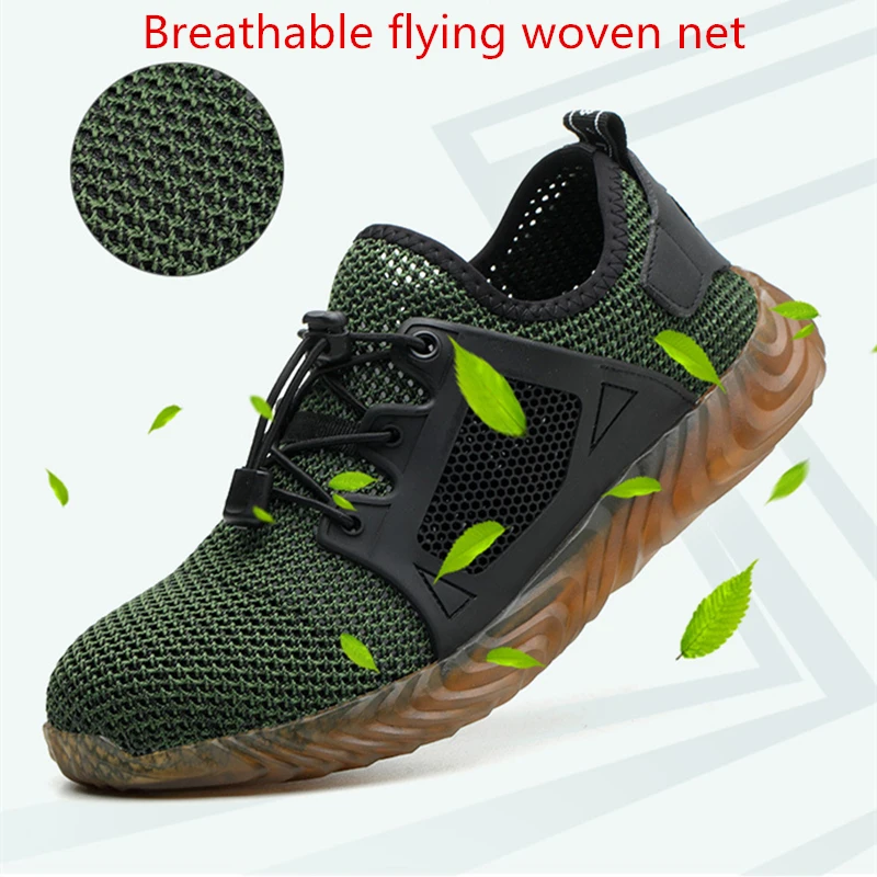 Indestructible Ryder Shoes Men Women Steel Toe Air Safety Shoes Puncture-Proof Work Sneakers Breathable Shoe Labor Casual Shoes