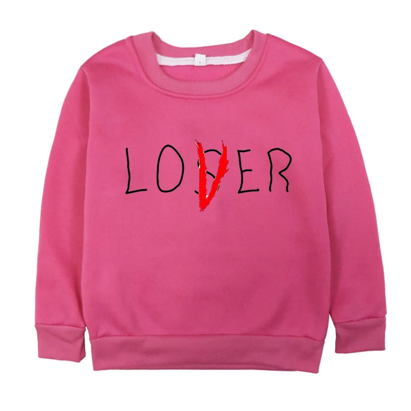 Lover Loser/Детская толстовка с капюшоном в винтажном стиле; модные детские толстовки с капюшоном Ullzang; сезон осень-зима; флисовая уличная толстовка с капюшоном для мальчиков и девочек