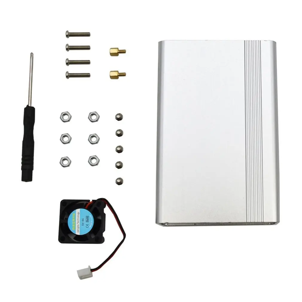 

V1For Raspberry Pi 3 B Aluminum Alloy Metal Case Protective with Cooling Fan RGTRE