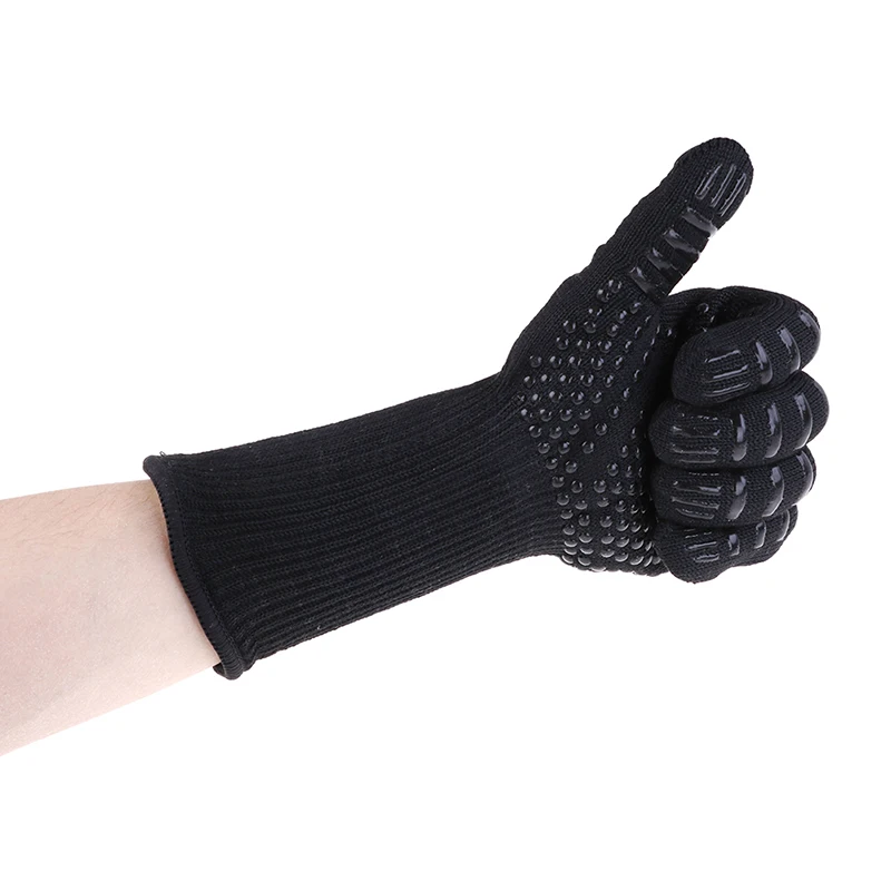 1pcs BBQ Gloves 300-500Centigrade Extreme Heat Resistant Safety Gloves