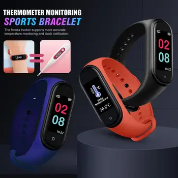 

Fitness Watch MT10 Smart Bracelet 0.96 Color Screen Body Temperature Measurement Sleep Monitor Waterproof Watch For Women Men