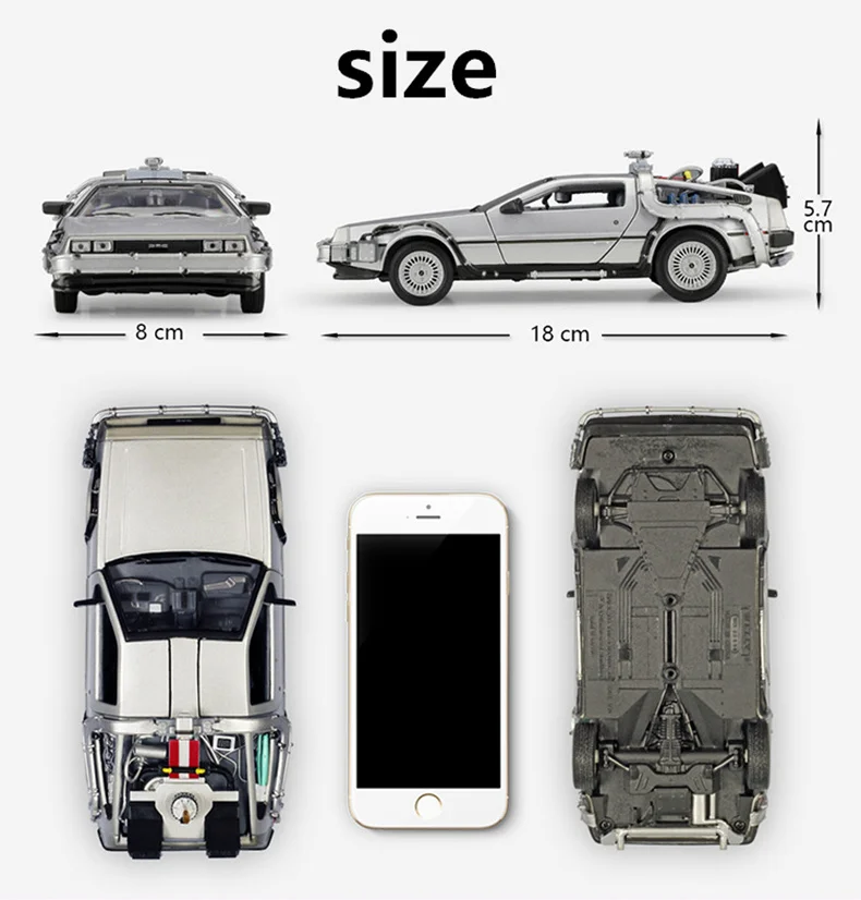 WELLY 1:24 DMC номер один игрок Назад в будущее время моделирование сплав модель автомобиля ремесла Коллекция украшения игрушки инструменты подарок