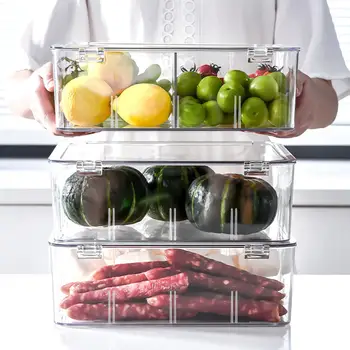 

Flexible Adjustable Multifunctional Practical Convenient Durable Food Storage Box Mesh Division Kitchen Refrigerator Tool