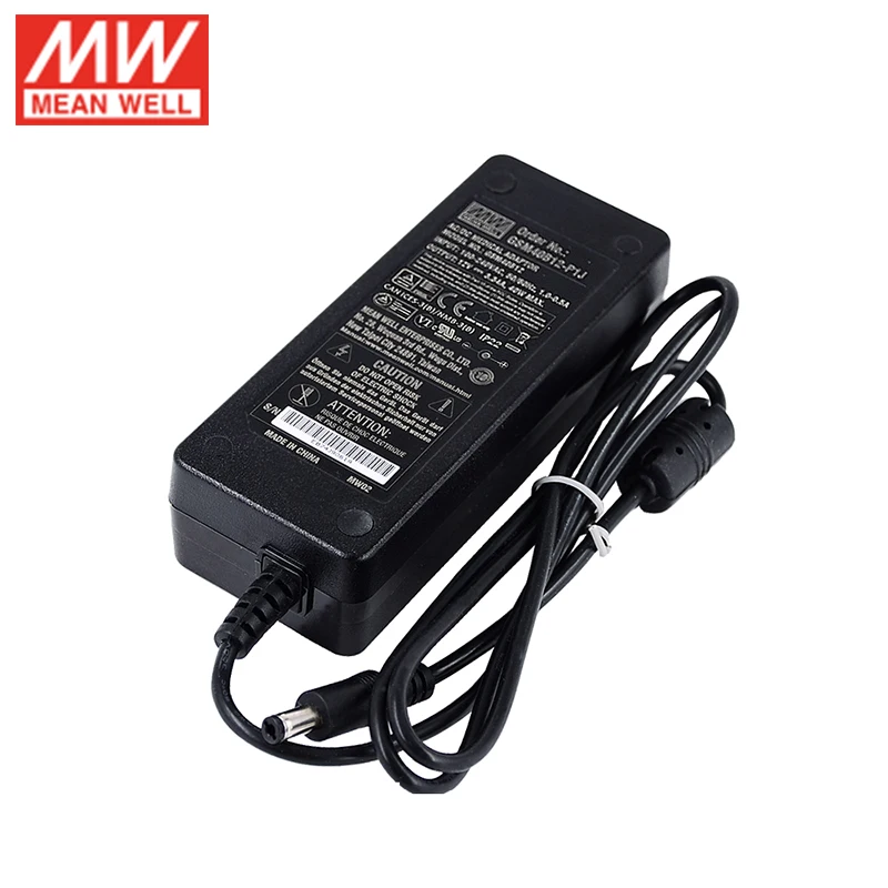 Meanwell GSM40B12-P1J 40 Вт 3.34A 12 в медицинский адаптер уровня VI 110 В/220 В переменного тока до