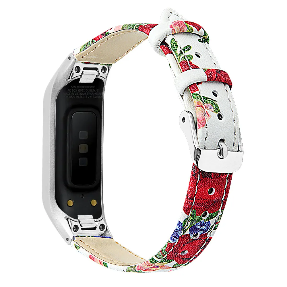 OMESHIN для samsung Galaxy Fit-E R375 Смарт-часы кожаный ремешок и металлическая рамка модные натуральные элементы 719#2