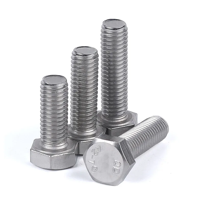 

304 Hex Head Screw Bolt Stainless Steel External Hexagon Screwing Rod Outer Hexagonal Screws with Full Thread Fasteners M14 M16