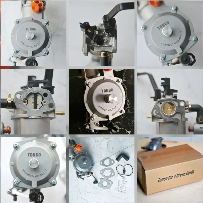 Dual Fuel Carburetor 170F Dual Fuel Carburetor for Gasoline Generator LPG NG Propane CONVERSION Hybrid 2.8KW GX200 TONCO +scarf