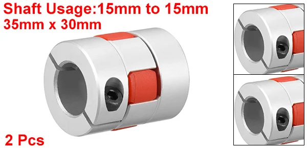 Uxcell 1/2pcs муфта вала L35xD30 6 мм до 6 мм-16 мм до 16 мм отверстие Гибкий Муфта для сервопривода ступенчатый мотор