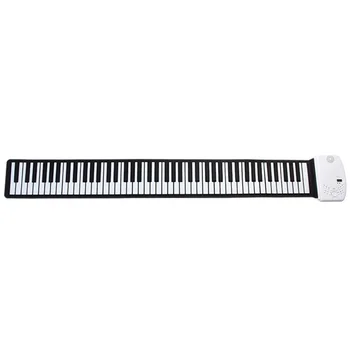 

ABZB-Portable 88 Keys Roll Up Piano Digital Keyboard Piano Soft Electronic Keyboard Recharge Battery Standard Piano Tone