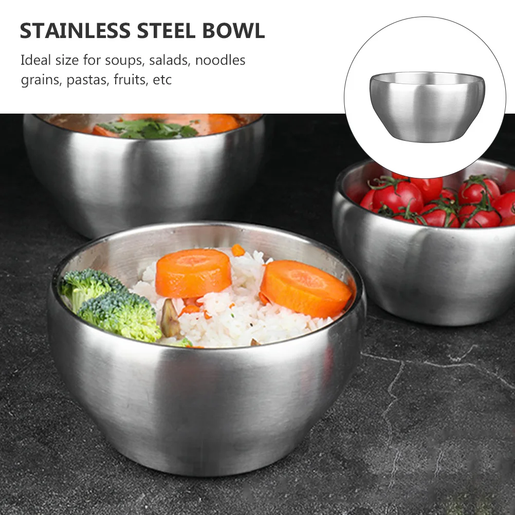 2 шт. Нержавеющая сталь пиалы дома для лапши рамен быстрого приготовления чаши (15