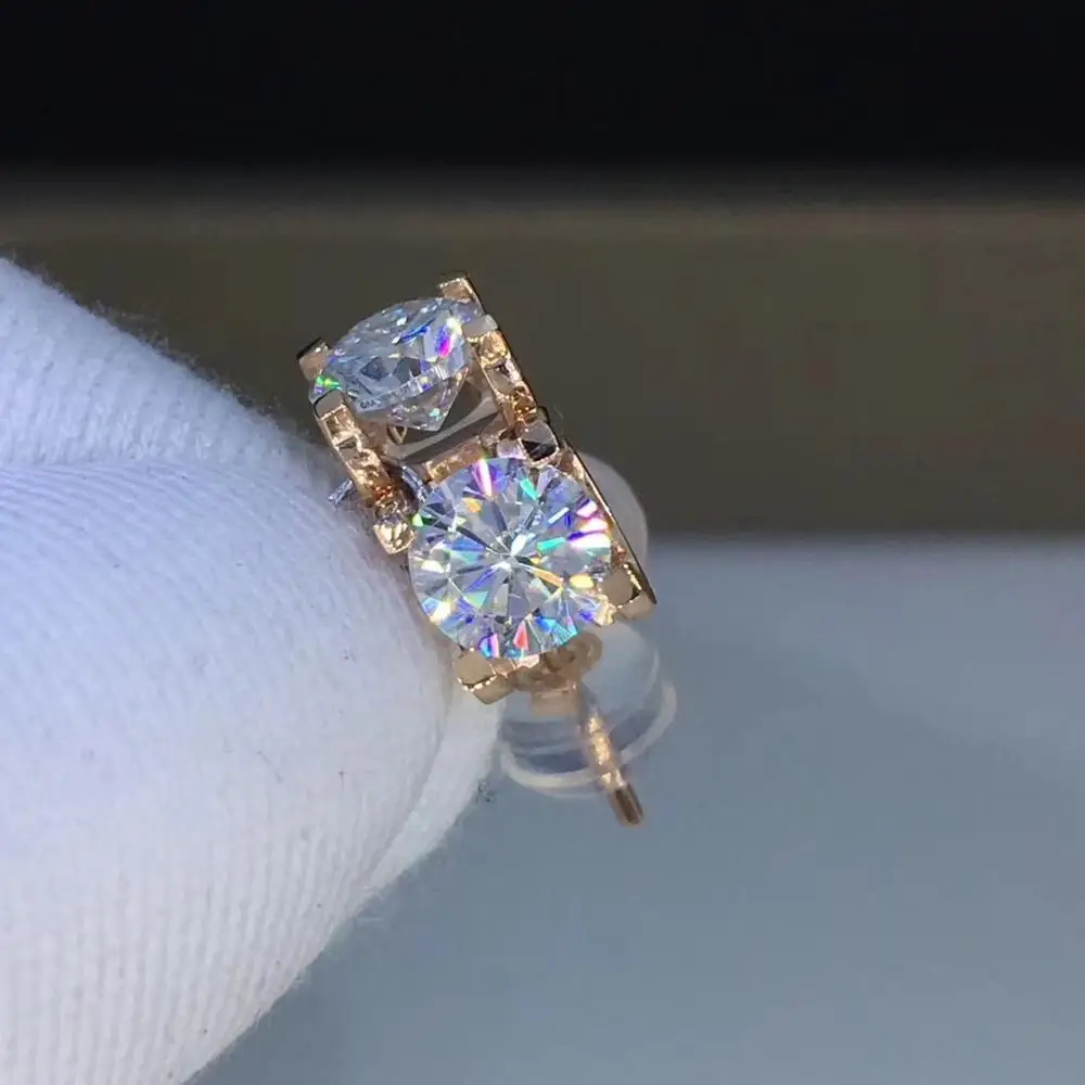 Стихи еврей магазин сердце Муассанит огранка всего 1.00ct алмаз тест прошел Муассанит роза серьги под золото подарок подруге