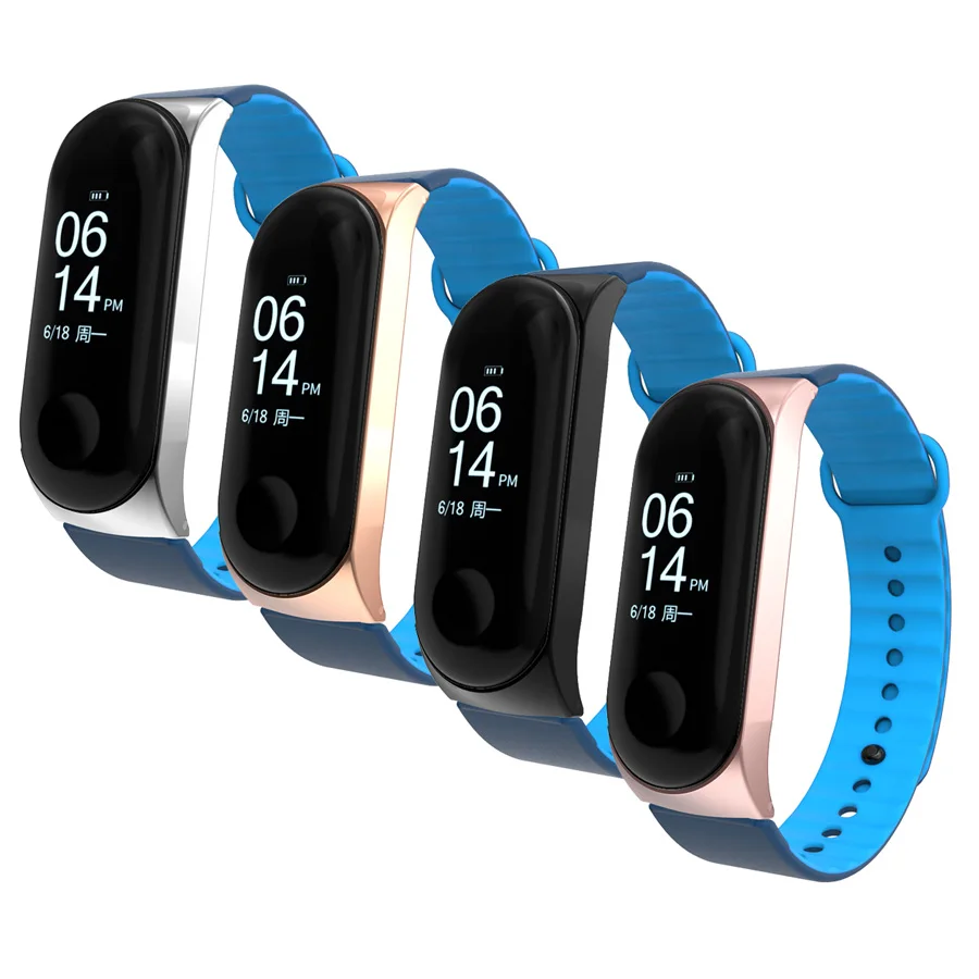 Mi Band 3 ремешок металлический Безвинтовой нержавеющей стали+ силикон для Xiaomi mi Band 3 металлический ремешок браслет mi band 3 браслеты