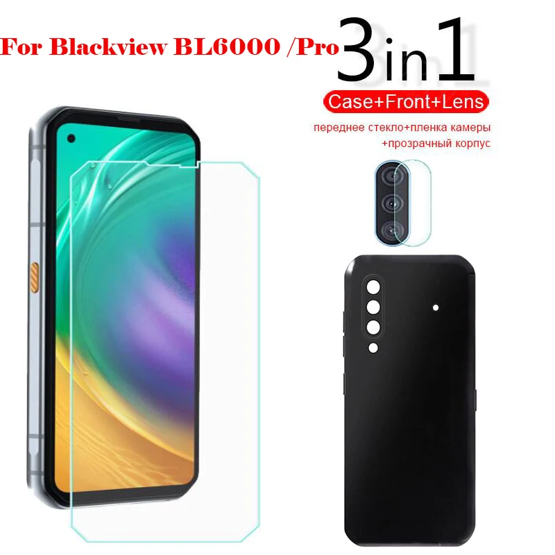 Защитное стекло для Blackview BL6000 Pro 5G, 3 в 1, полное покрытие для объектива камеры Blackview BL6000