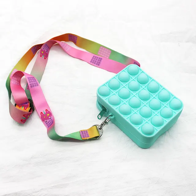 New Popit Mini Money Wallet Fingertip Toys Push Bubble Popite Pendant Bag Hot Sale Adult Decompression Toys Children Anti-Stress 0132-P