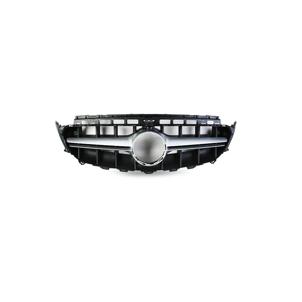 Передняя Спортивная решетка для Benz W213 E63 AMG серии черный глянец спортивный стиль Решетка переднего бампера украшение - Цвет: Silver