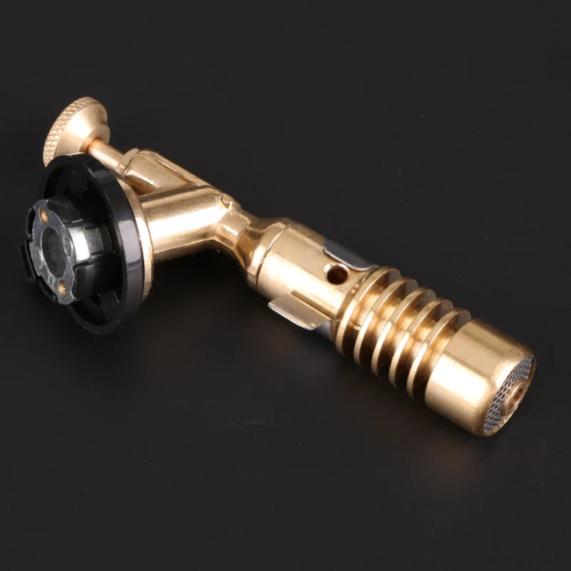 Buy Gas Torch Flame Gun Blowtorch Copper Flame Butane gas Burner Lighter Heating Welding For Outdoor Camping BBQ