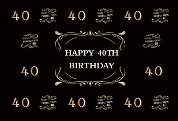 

HUAYI Happy 40th 50th Birthday Party Backdrop Hollywood Prom Photo Booth Backgrounds For Women Birthday Celebration