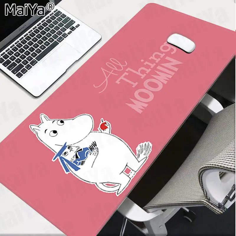 Maiya Custom Skin cute hippo Moomin Pikku myy игровой коврик для мыши для ноутбука большой коврик для мыши Коврик для клавиатуры - Цвет: Lock Edge 40X90cm