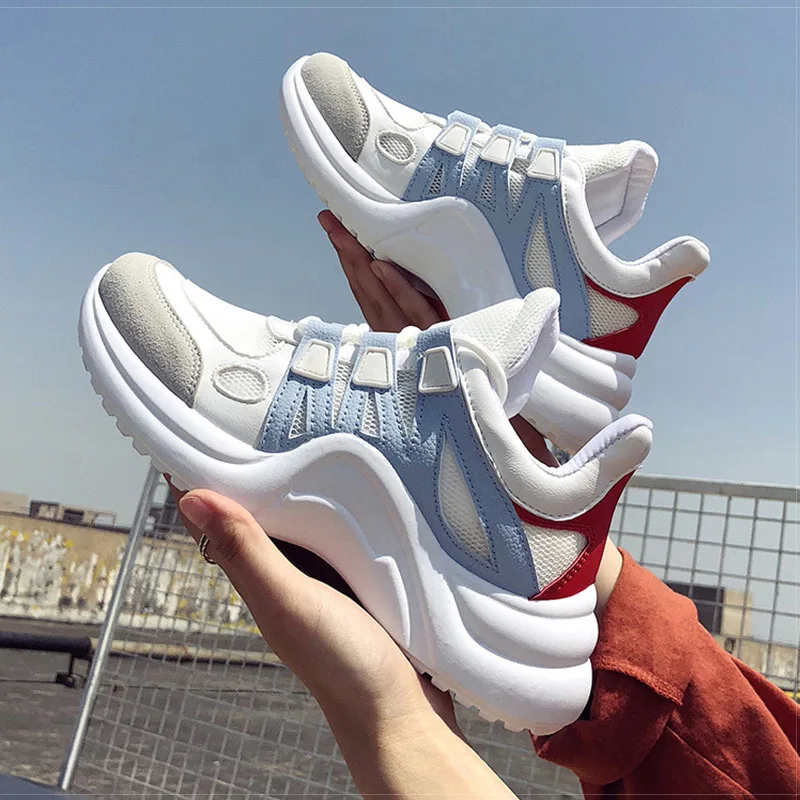 Women Shoes White Chunky Sneakers Spring Women Vulcanized Shoes Fashion Trainers Baskets Sneakers Women Chaussures Femme