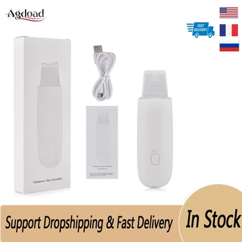 

Ultrasonic Deep Cleaning Face Skin Scrubber Vibrating Facial Cleansing Acne Remover Spatula Peeling Beauty Instrument Device