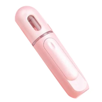 

Pink Portable Nano Facial Steamer USB Charging Facial Humidifier Mist Moisturizing Mini Face Spray Instrument with Power Bank