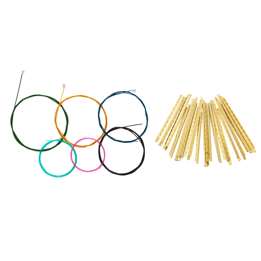 Durable Guitar Replacement Nylon Strings Set+Brass Fret Wires for Classical Guitar Accessory