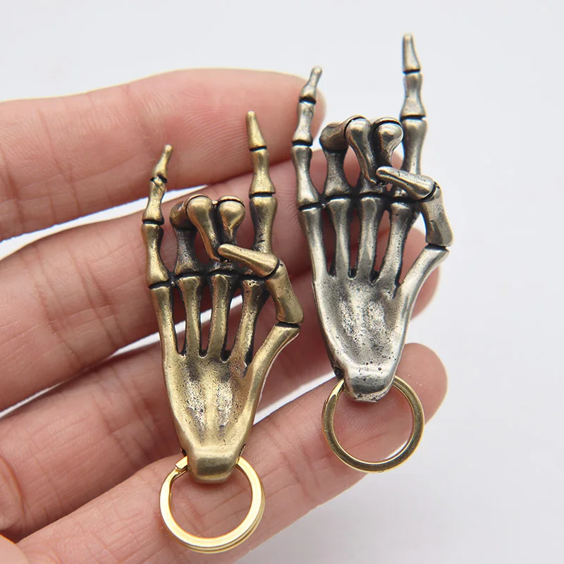 Solid Brass Copper Metal Devil Hands Creative Pendant for Car