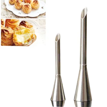 

1 PCS Stainless Steel Puffs Cake Nozzles Decorating Mouth Crowded Flowers Mouth Crowded Puffs Cream Fillings Baking Tools