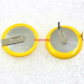 

2PCS / LOT LIR2025 2025 90degrees pins Rechargeable battery for Automobile remote control key