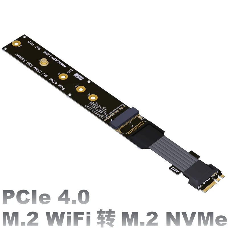 Nvme Ssd para M.2 Wifi Interface da Placa-mãe Através do Cabo de Extensão Pcie4.0x1 Gen4 16g Bps Gen4 M.2 - Imagem 4