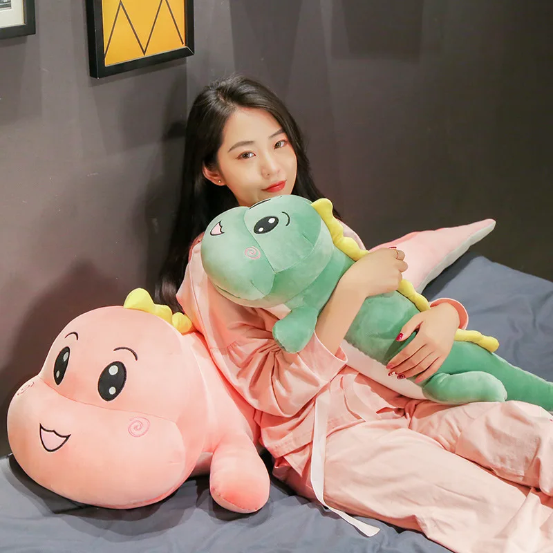 

Cute Software Party Attitude Dinosaur Pajama Pillow Plush Toys Large Size Doll Birthday Gift Send Girl'S