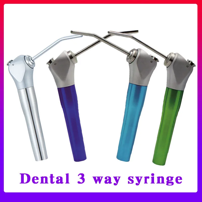 Стоматологический Воздушный Распылитель воды тройной 3 способ шприц наконечник+ 2 насадки наконечники трубы для стоматологической 3 способ Воздушный Распылитель воды тройной шприц