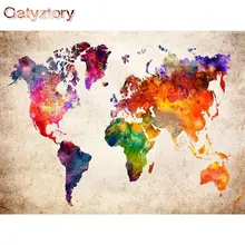 

GATYZTORY Frame Diy Painting By Numbers For Adults Map Landscape Paint By Numbers 60x75cm Paint On Canvas Home Wall Art Picture