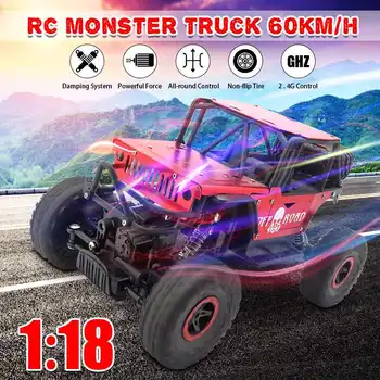 

1:18 4WD RC car update version 2.4G radio remote control car car toy car 2020 high speed truck off-road truck children's toys