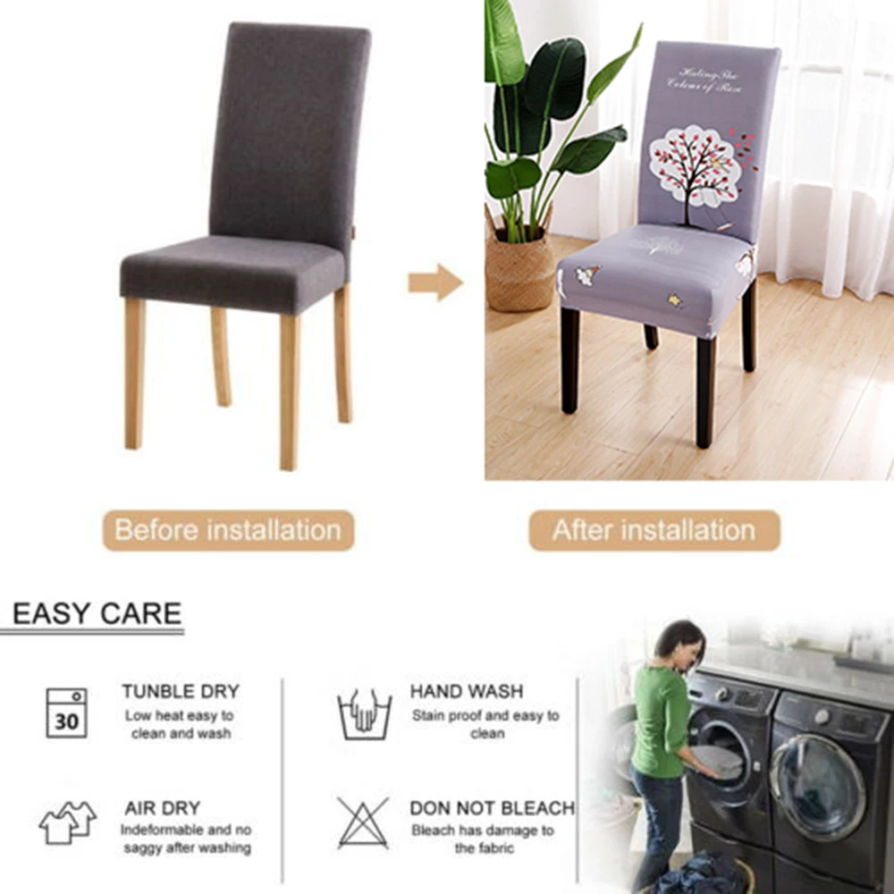 Эластичный цельный Чехол для стула, защита для свадьбы, отеля, грязеотталкивающий чехол для стула, прочные декорации