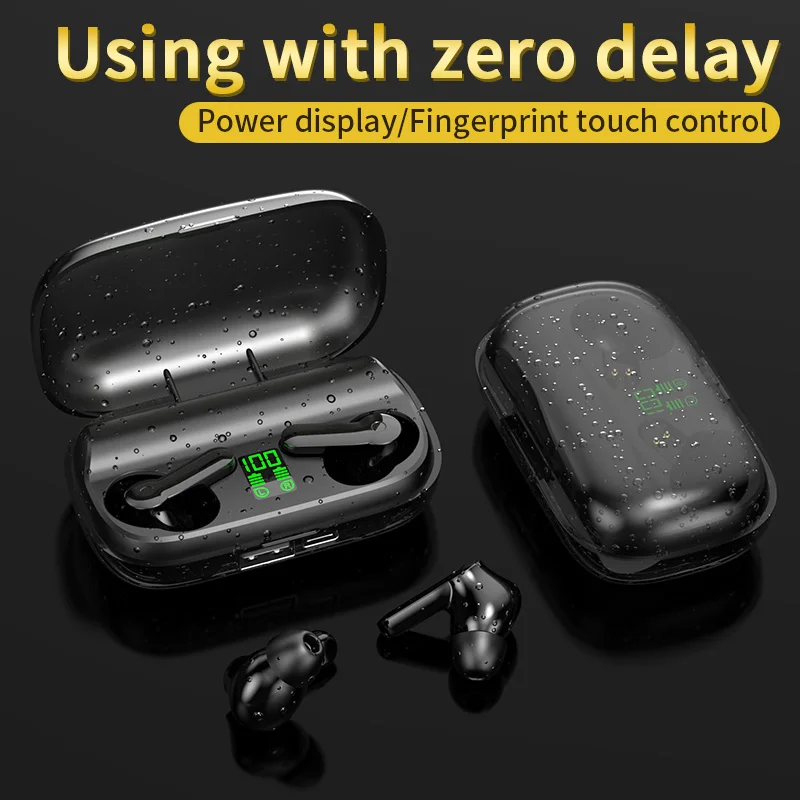

New 2020 Bluetooth Earphones Wireless Headphones Touch Control LED Display With 2200mAh charging case Sport Waterproof Headset