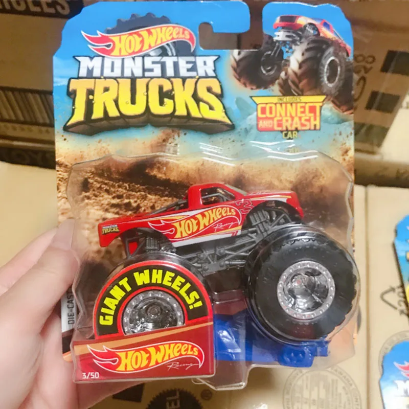 Hot Wheels автомобиль MONSTER TRUCKS большая нога подключения и крушение автомобиля коллектор издание металл литья под давлением модели автомобилей детские игрушки подарок