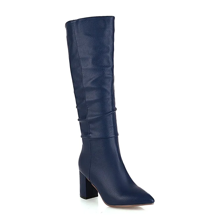 Buy DOROTHY PERKINS Women Navy Blue Solid Heeled Boots - Boots for Women  7434984 | Myntra