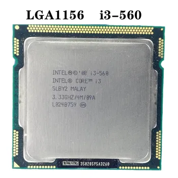 Intel Core i3-560 i3 560 3 3 GHz Dual-Core procesor CPU 4M 73W LGA 1156 tanie i dobre opinie OUIO PCIe 3 0 Pulpit inne DDR3 Intel innych 32 nanometry CN (pochodzenie) Używane 3 33GHz