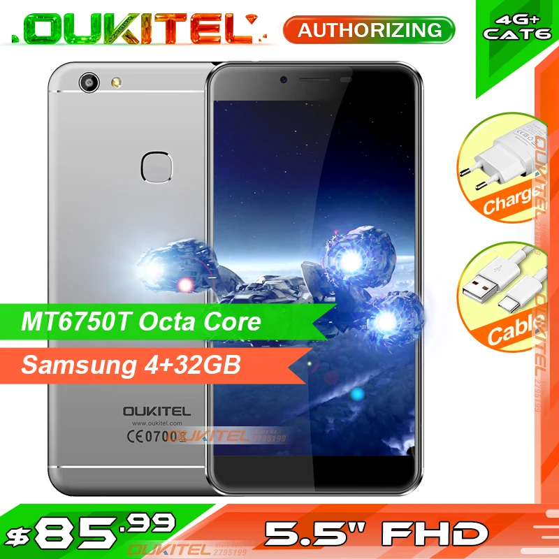 OUKITEL U15S смартфон с 5 дюймовым дисплеем восьмиядерным процессором MTK6750T ОЗУ 4 Гб ПЗУ