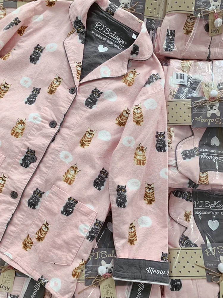 Женский пижамный комплект с мультяшным рисунком, женская одежда, пижама, женское нижнее белье, Женский Топ с рукавами