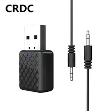 CRDC Bluetooth 5,0 аудио приемник передатчик Мини 3,5 мм AUX Jack стерео Bluetooth передатчик для ТВ ПК автомобильный беспроводной адаптер