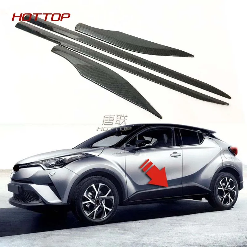 4 шт. ABS хромированные дверные боковые молдинги крышка литья для Toyota C HR ЧР 2016 2017 2018