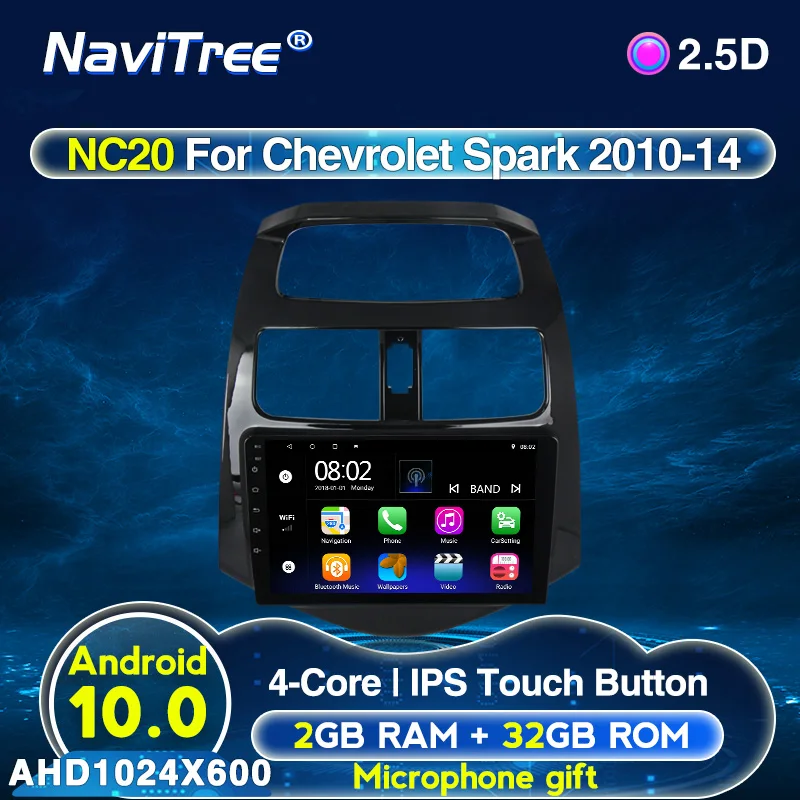 Автомобильный мультимедийный плеер навигация GSP для Chevrolet Spark 2010 2011 2012 2013 2014 BT WiFi