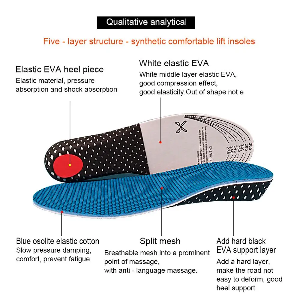 2-5 см, увеличивающая рост стелька, подстилка, регулируемая высота, подтяжка обуви, вставка на каблуке выше, для женщин и мужчин, унисекс, высокое качество, накладки для ног