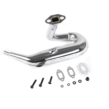 

Chrome Resonant Tube Tuned Pipe Exhaust Pipe General Dominator for 1/5 HPI Baja 5B Ss 5T 5Sc Rovan King Motor Rc Car Tuned Pipe